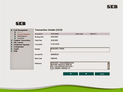 seb bank internet bank service.